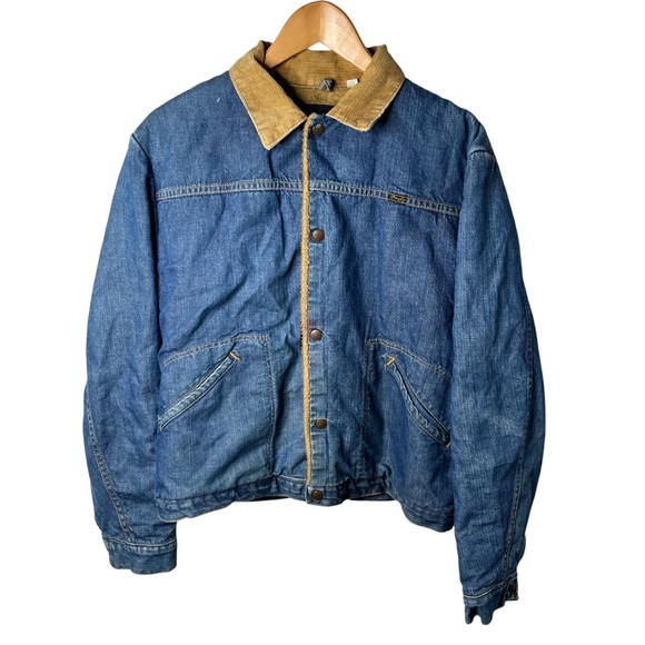 Wrangler Other - Vintage 70s Wrangler Corduroy Collar Sherpa Lined Denim Jacket